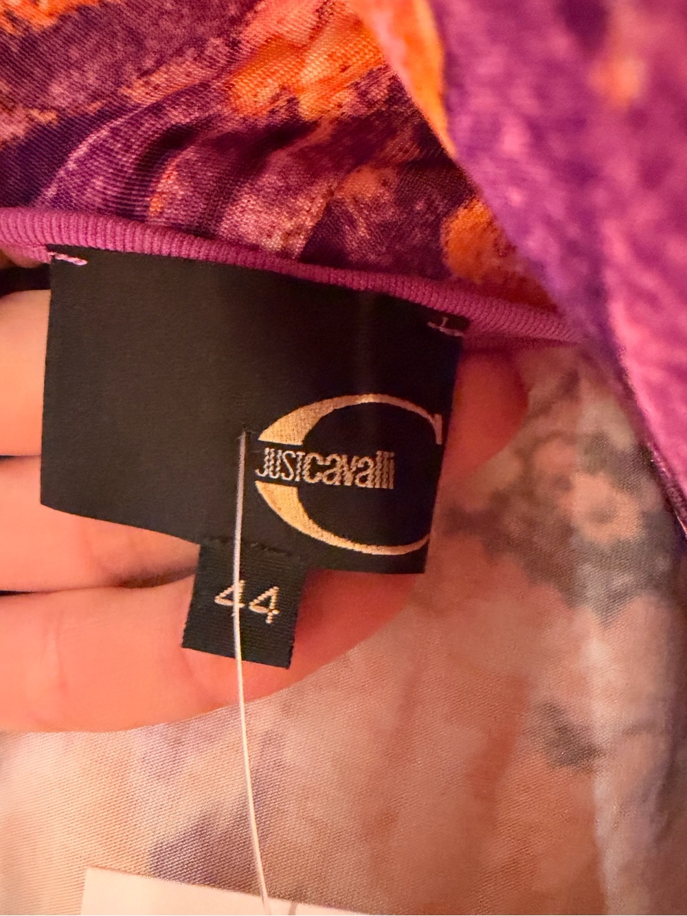 Roberto Cavalli Vintage Purple & Orange Floral Backless Slip Dress - Picture 9 of 11